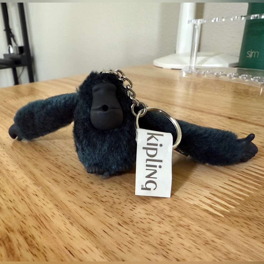 Kipling Monkey Ape Gorilla Keychain Bag Purse Charm Blue Maria NEW